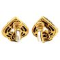 Marina B. Vintage 18K Two-Tone Gold Chestnut Pardy Clip-On Earrings