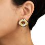 Marina B. Vintage 18K Two-Tone Gold Chestnut Pardy Clip-On Earrings