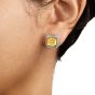 GIA 6.67cts Fancy Yellow Cushion Diamond 18K Stud Earrings-Dover Jewelry
