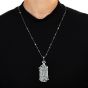Antique Art Deco Diamond Emerald Platinum Bow Brooch Pendant Necklace 