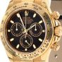 Rolex Daytona Cosmograph Ref 116518 18K Yellow Gold 40 mm Leather Men Watch