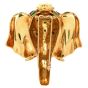 Vintage Elephant Diamond Pearl Sapphire Ruby Emerald 18K Gold Brooch Pin
