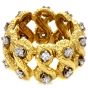 Vintage David Webb Diamond 18K Yellow Gold Platinum Infinity Eternity Band Ring