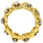 Vintage David Webb Diamond 18K Yellow Gold Platinum Infinity Eternity Band Ring