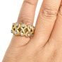 Vintage David Webb Diamond 18K Yellow Gold Platinum Infinity Eternity Band Ring