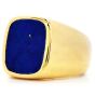 Estate Lapiz Lazuli 18K Yellow Gold Men's Signet Ring