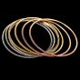 Estate Diamond Yellow Pink Sapphire 18K Tri-Color Gold 7 Days Of the Week Stackable Semanario Bangle Bracelets