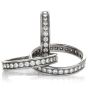 Cartier Diamond 18K White Gold Classic Trinity Band Rolling Ring Size 50