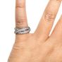 Cartier Diamond 18K White Gold Classic Trinity Band Rolling Ring Size 50