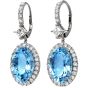Vintage Santa Maria Aquamarine Diamond Platinum Pendant Earrings|DoverJewelry|