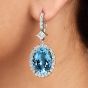 Vintage Santa Maria Aquamarine Diamond Platinum Pendant Earrings|DoverJewelry|