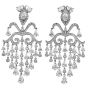 Orianne Collins 42.0cts Pear Cut Diamond 18K White Gold Chandelier Dangle Drop Earrings