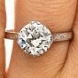Antique Edwardian Old European Diamond Platinum Filigree Solitaire Engagement Ring