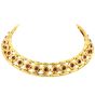 Faraone Milano Vintage Ruby 18K Yellow Gold Collar Choker Cuff Link Necklace