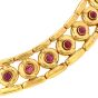 Faraone Milano Vintage Ruby 18K Yellow Gold Collar Choker Cuff Link Necklace