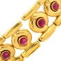 Faraone Milano Vintage Ruby 18K Yellow Gold Collar Choker Cuff Link Necklace