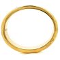 Jacente Italian 18K Yellow Gold Concave Mirror Finish Wide Bangle Bracelet