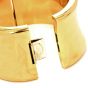 Jacente Italian 18K Yellow Gold Concave Mirror Finish Wide Bangle Bracelet