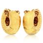 O.J. Perrin Vintage Diamond 18K Yellow Gold Scales French Hoop Earrings