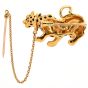 Carrera Y Carrera for Celllini Diamond Ruby 18K Gold Rare Panther Leopard Cheetah Enamel Pin Pendant
