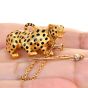 Carrera Y Carrera for Celllini Diamond Ruby 18K Gold Rare Panther Leopard Cheetah Enamel Pin Pendant