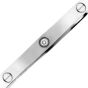 Cartier Love Diamond 18K White Gold Small Model Bangle Bracelet Size 16