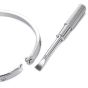 Cartier Love Diamond 18K White Gold Small Model Bangle Bracelet Size 16