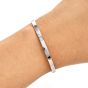 Cartier Love Diamond 18K White Gold Small Model Bangle Bracelet Size 16