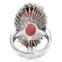 Certified GIA Conch Pearl Diamond Platinum Cocktail Ring