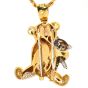 Ralston Vintage Diamond Ruby Sapphire 18K Gold Teddy Bear Collectible Pin Brooch Pendant