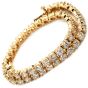 Classic 5.25CT Diamond 14K Yellow Gold Tennis Bracelet