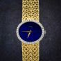 Vintage Piaget Diamond Lapis Lazuli Dial 18K Gold Ladies Watch