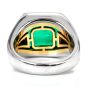 Bvlgari Bulgari 4.59cts Emerald Diamond Platinum Estate Pinky Cocktail Ring