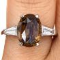 Rare 5.33ct Natural AGL Color Change Alexandrite Diamond Platinum Ring