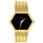 Piaget Vintage Ref 9559 18K Yellow Gold Hexagonal Black Dial Ladies Watch