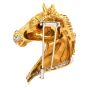 Italian Exceptional Diamond Ruby 18K Yellow Gold Horse Head Brooch Pin