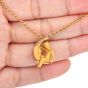 Carrera Y Carrera Diamond 18k yellow Gold Moon Child Pendant Chain Necklace