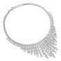 Estate 24.00 Carat round-cut  Diamond 18k gold Fringe Necklace