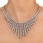 Estate 24.00 Carat round-cut  Diamond 18k gold Fringe Necklace