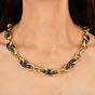 David Yurman 18K Yellow Gold Hematite 17 mm Link Necklace - Dover Jewelry