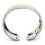 Mario Buccellati Vintage 18K Rose Gold Sterling Silver Rigato Wide Cuff Bracelet