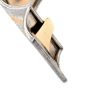 Mario Buccellati Vintage 18K Rose Gold Sterling Silver Rigato Wide Cuff Bracelet