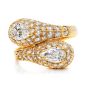Cartier French Diamond 18K Yellow Gold Bypass Cluster Engagement Ring