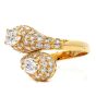 Cartier French Diamond 18K Yellow Gold Bypass Cluster Engagement Ring