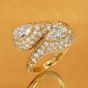 Cartier French Diamond 18K Yellow Gold Bypass Cluster Engagement Ring