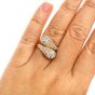 Cartier French Diamond 18K Yellow Gold Bypass Cluster Engagement Ring