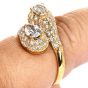 Cartier French Diamond 18K Yellow Gold Bypass Cluster Engagement Ring