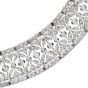 Vintage Deco 11.79Cts Diamond Platinum Floral Link Collar Necklace 