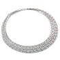 Vintage Deco 11.79Cts Diamond Platinum Floral Link Collar Necklace 