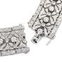 Vintage Deco 11.79Cts Diamond Platinum Floral Link Collar Necklace 